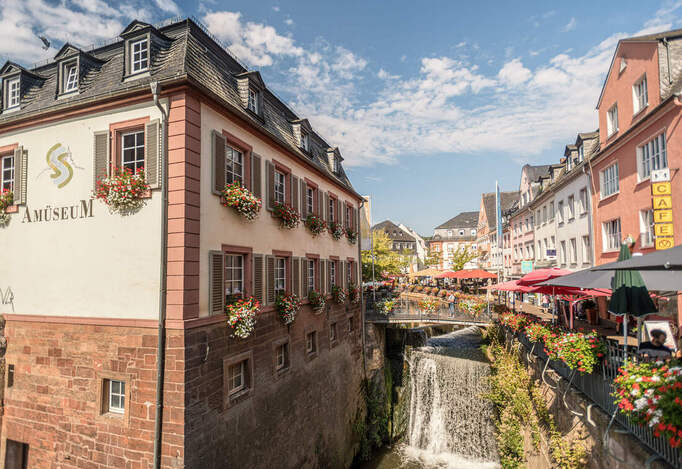 Picture of Beautiful Saarburg, Germany. Saarburg, Altstadt mit Wasserfall © Mosellandtouristik GmbH/Dominik Ketz